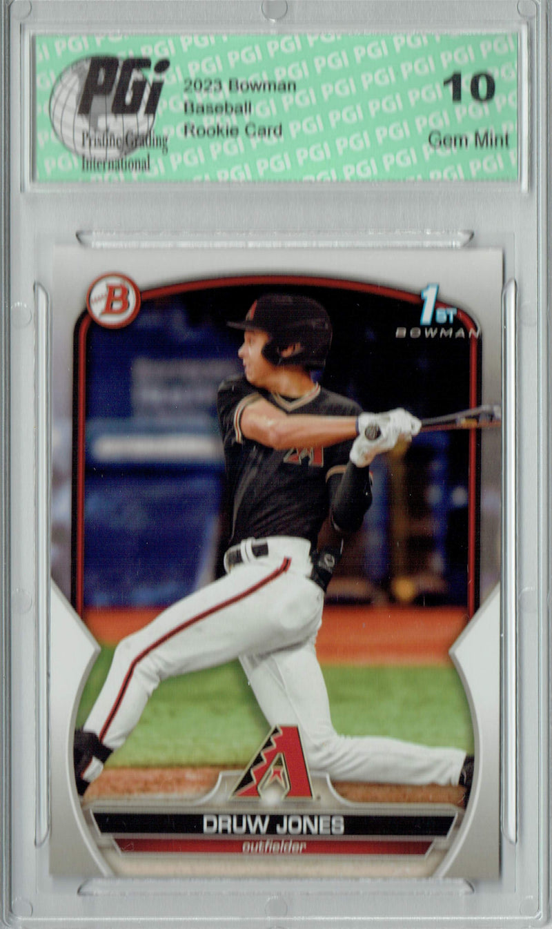 Druw Jones 2023 Bowman #BP-25 Diamondbacks Rookie Card PGI 10
