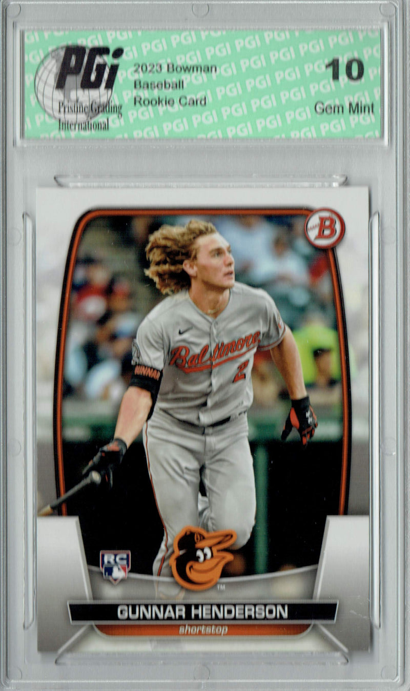 Gunnar Henderson 2023 Bowman #65 Orioles Rookie Card PGI 10