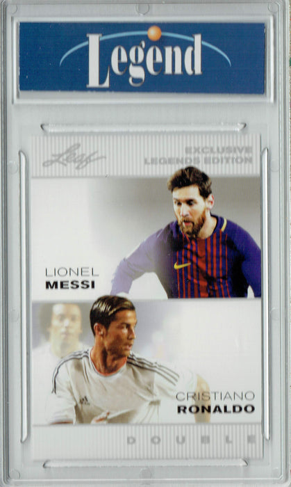 Certified Mint+ Messi / Ronaldo 2022 Leaf #LM-CR Dual Soccer GOAT Trading Card