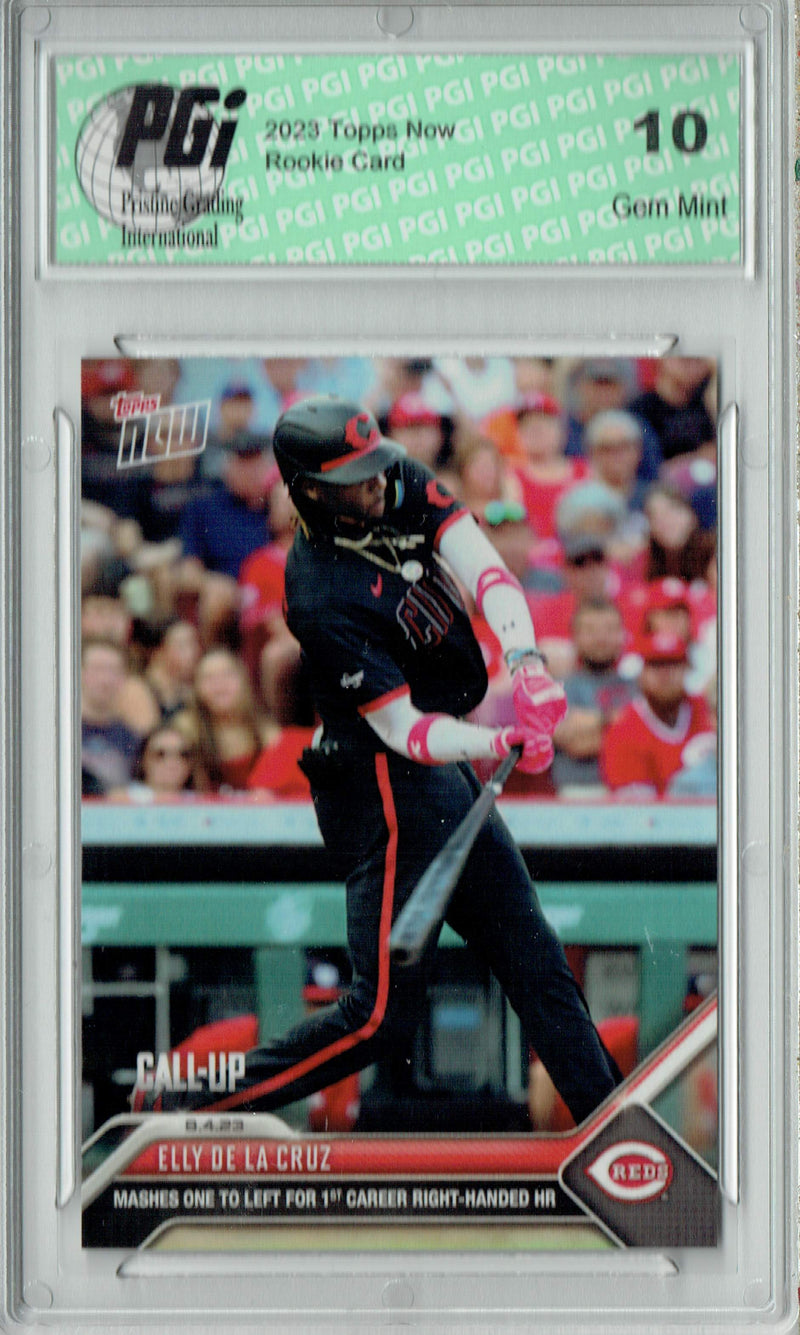 Elly De La Cruz 2023 Topps Now #651 Reds Rookie Card PGI 10