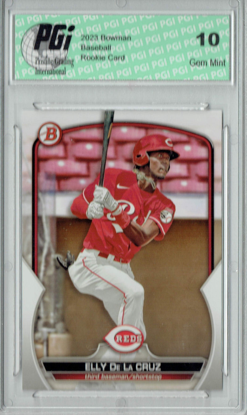 Elly De La Cruz 2023 Bowman #BP-65 Reds Rookie Card PGI 10