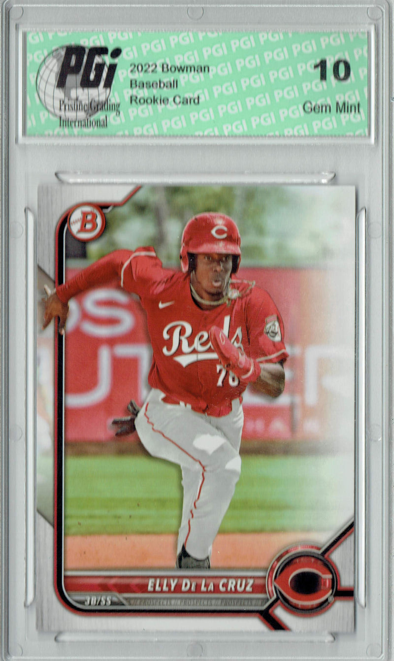 @ Elly De La Cruz 2022 Bowman #BD-80 Reds Rookie Card PGI 10