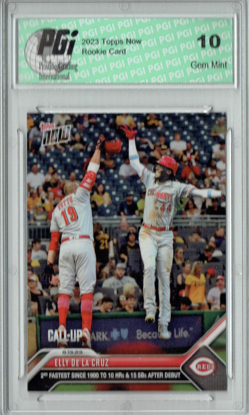 Elly De La Cruz 2023 Topps Now #700 Fastest Since 1900 Rookie Card PGI 10