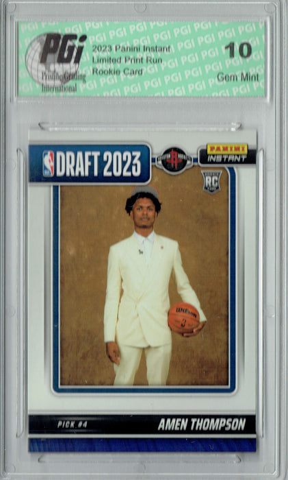 Amen Thompson 2023 Panini Instant #DN-4 NBA Draft 1/777 Rookie Card PGI 10