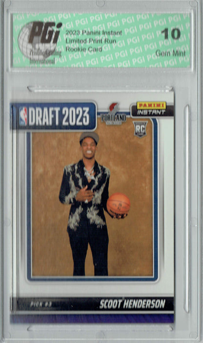 Scoot Henderson 2023 Panini Instant #DN-3 NBA Draft 1/2847 Rookie Card PGI 10