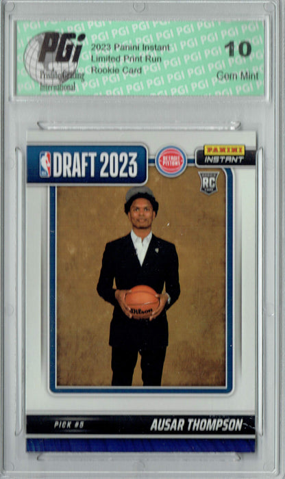 Ausar Thompson 2023 Panini Instant #DN-5 NBA Draft 1/791 Rookie Card PGI 10