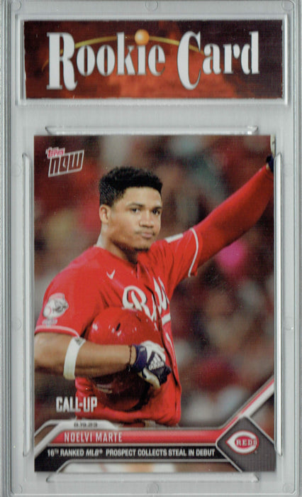 Certified Mint+ Noelvi Marte 2023 Topps Now #735 MLB Debut Rookie Card