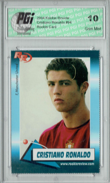 Cristiano Ronaldo 2004 Rookie Review card PGI 10 Portugal Manchester United