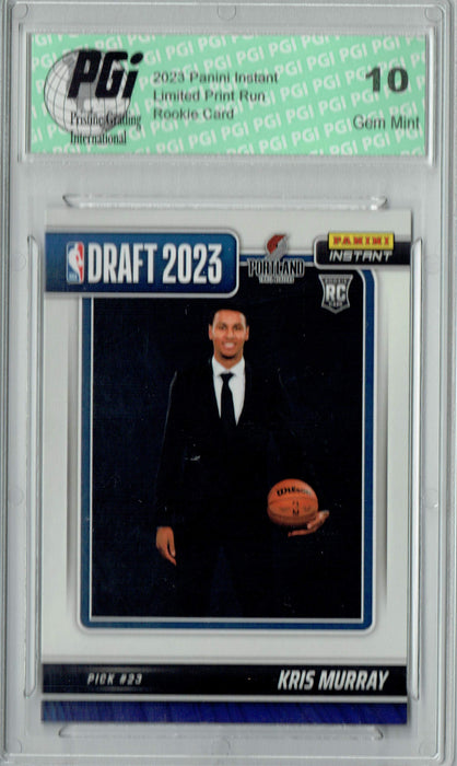 Kris Murray 2023 Panini Instant #DN-20 NBA Draft Rookie Card PGI 10