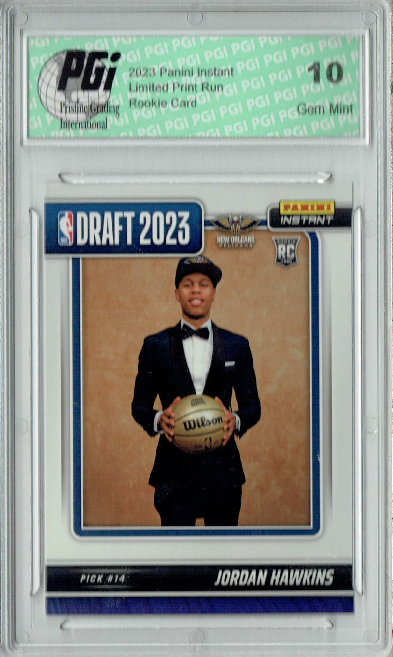 Jordan Hawkins 2023 Panini Instant #DN-11 NBA Draft Rookie Card PGI 10