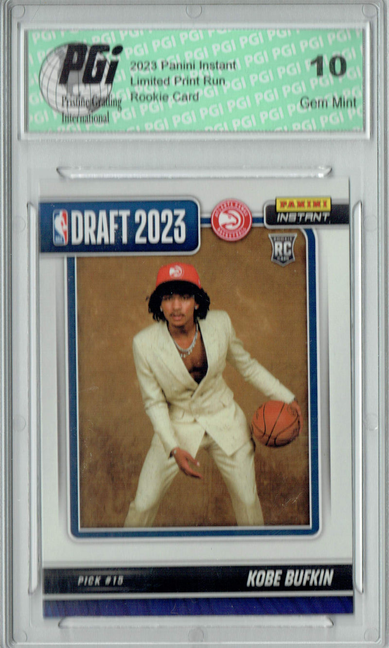 Kobe Bufkin 2023 Panini Instant #DN-12 NBA Draft Rookie Card PGI 10