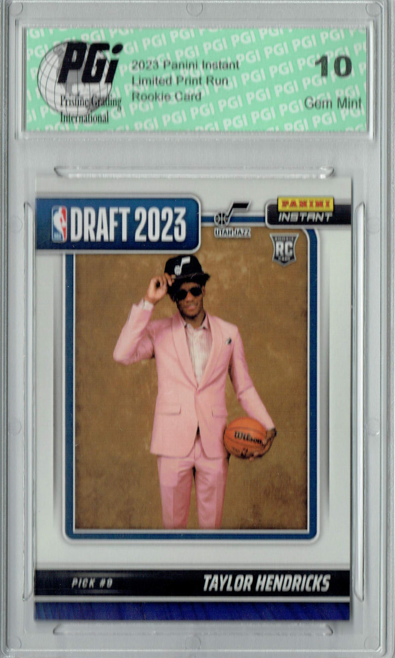 Taylor Hendricks 2023 Panini Instant #DN-30 NBA Draft Rookie Card PGI 10
