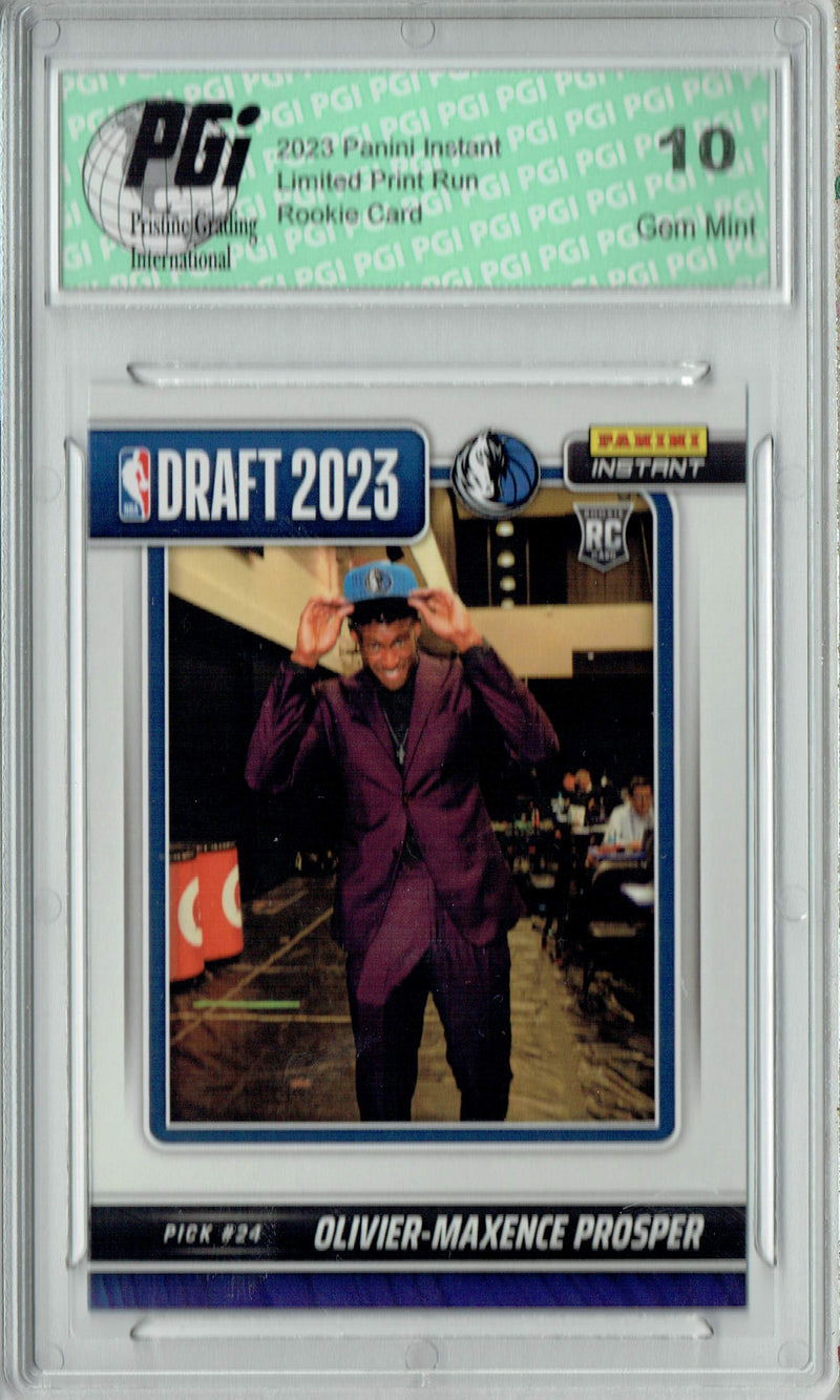 Oliver-Maxence Prosper 2023 Panini Instant #DN-21 NBA Draft Rookie Card PGI 10