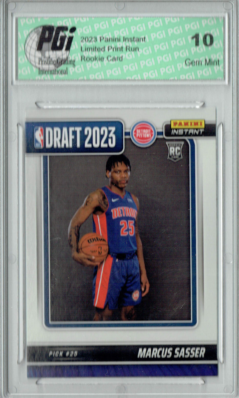Marcus Sasser 2023 Panini Instant #DN-22 NBA Draft Rookie Card PGI 10