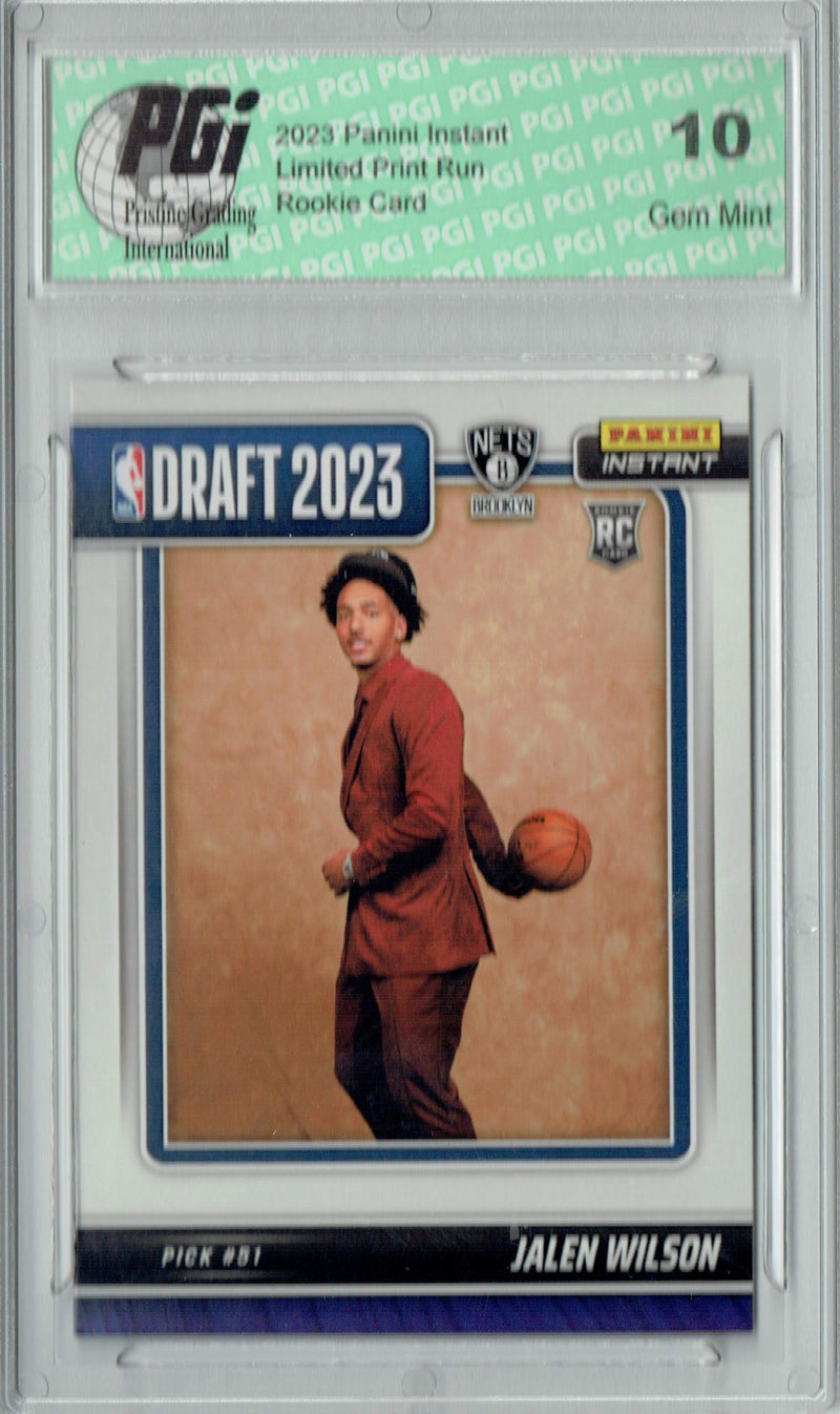 Jalen Wilson 2023 Panini Instant #DN-28 NBA Draft Rookie Card PGI 10