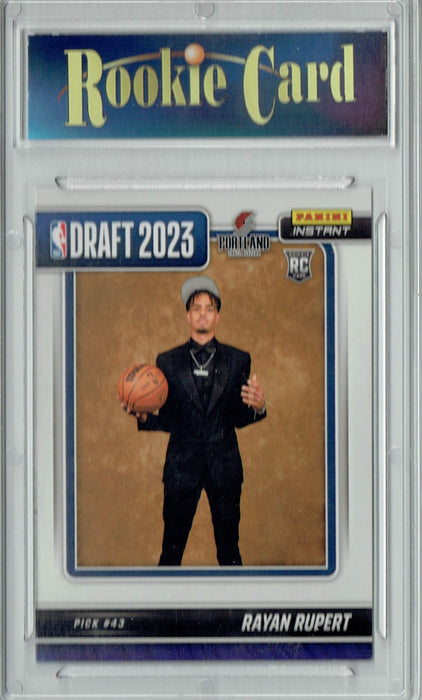 Certified Mint+ Rayan Rupert 2023 Panini Instant #DN-27 NBA Draft Night Rookie Card