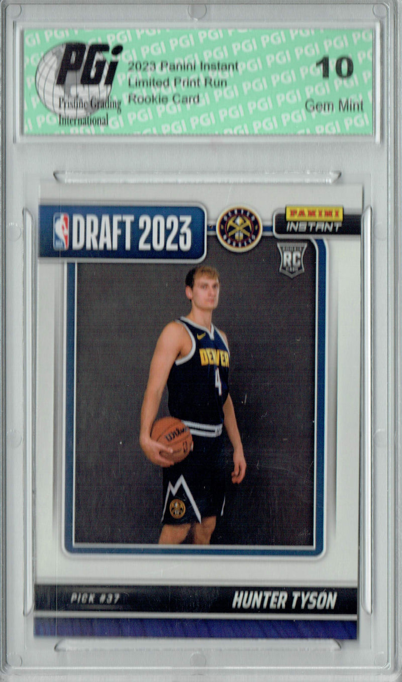 Hunter Tyson 2023 Panini Instant #DN-33 NBA Draft Rookie Card PGI 10