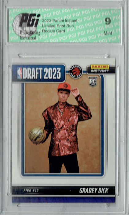 PGI 9 Gradey Dick 2023 Panini Instant #DN-10 NBA Draft Rookie Card