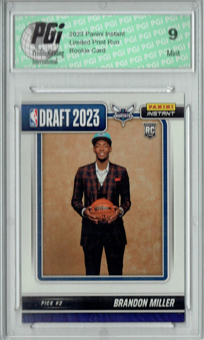 PGI 9 Brandon Miller 2023 Panini Instant #DN-2 NBA Draft Rookie Card