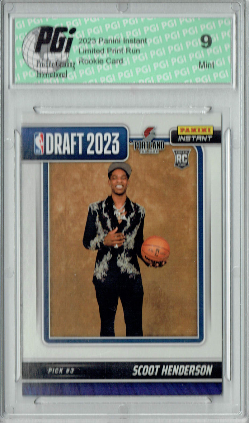 PGI 9 Scoot Henderson 2023 Panini Instant #DN-3 NBA Draft Rookie Card