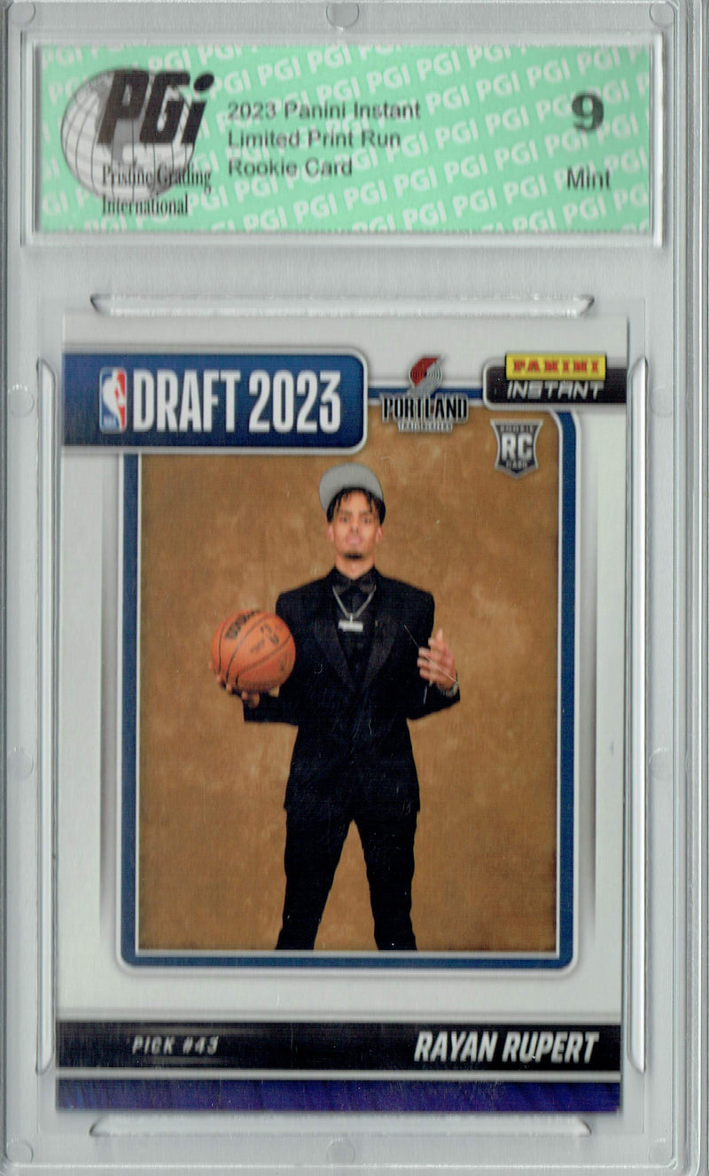 PGI 9 Rayan Rupert 2023 Panini Instant #DN-27 NBA Draft Rookie Card