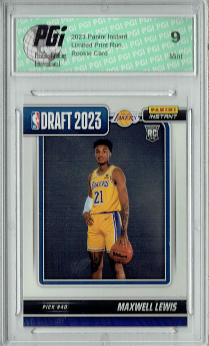 PGI 9 Maxwell Lewis 2023 Panini Instant #DN-31 NBA Draft Rookie Card