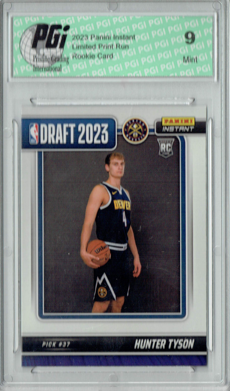 PGI 9 Hunter Tyson 2023 Panini Instant #DN-33 NBA Draft Rookie Card