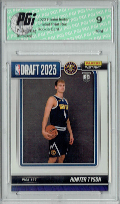 PGI 9 Hunter Tyson 2023 Panini Instant #DN-33 NBA Draft Rookie Card