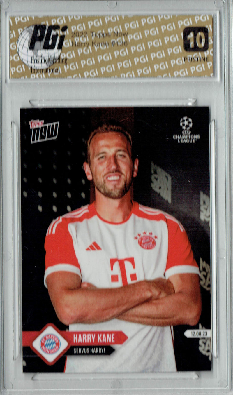 Harry Kane 2023 Topps Now #136 PRISTINE Trading Card PGI 10