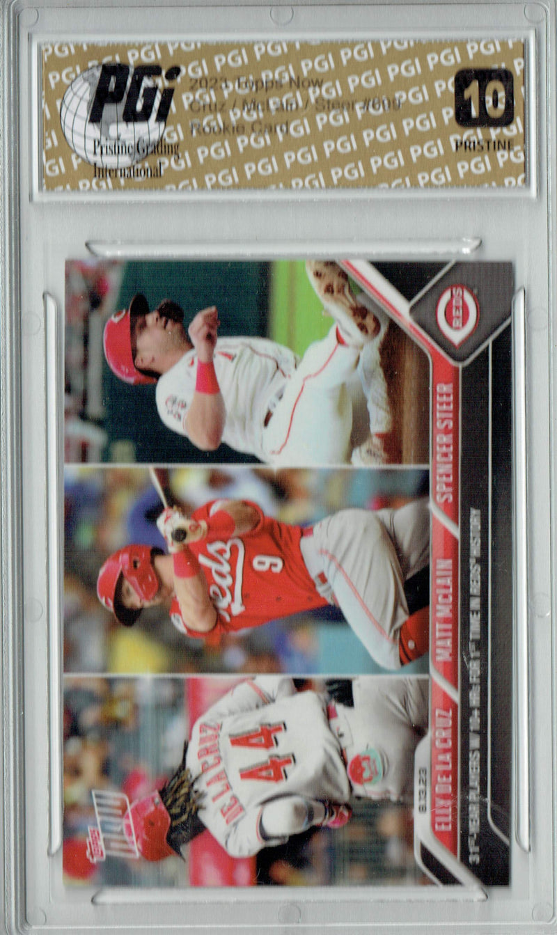 Elly De La Cruz / McLain / Steer 2023 Topps Now #699 PRISTINE Rookie Card PGI 10