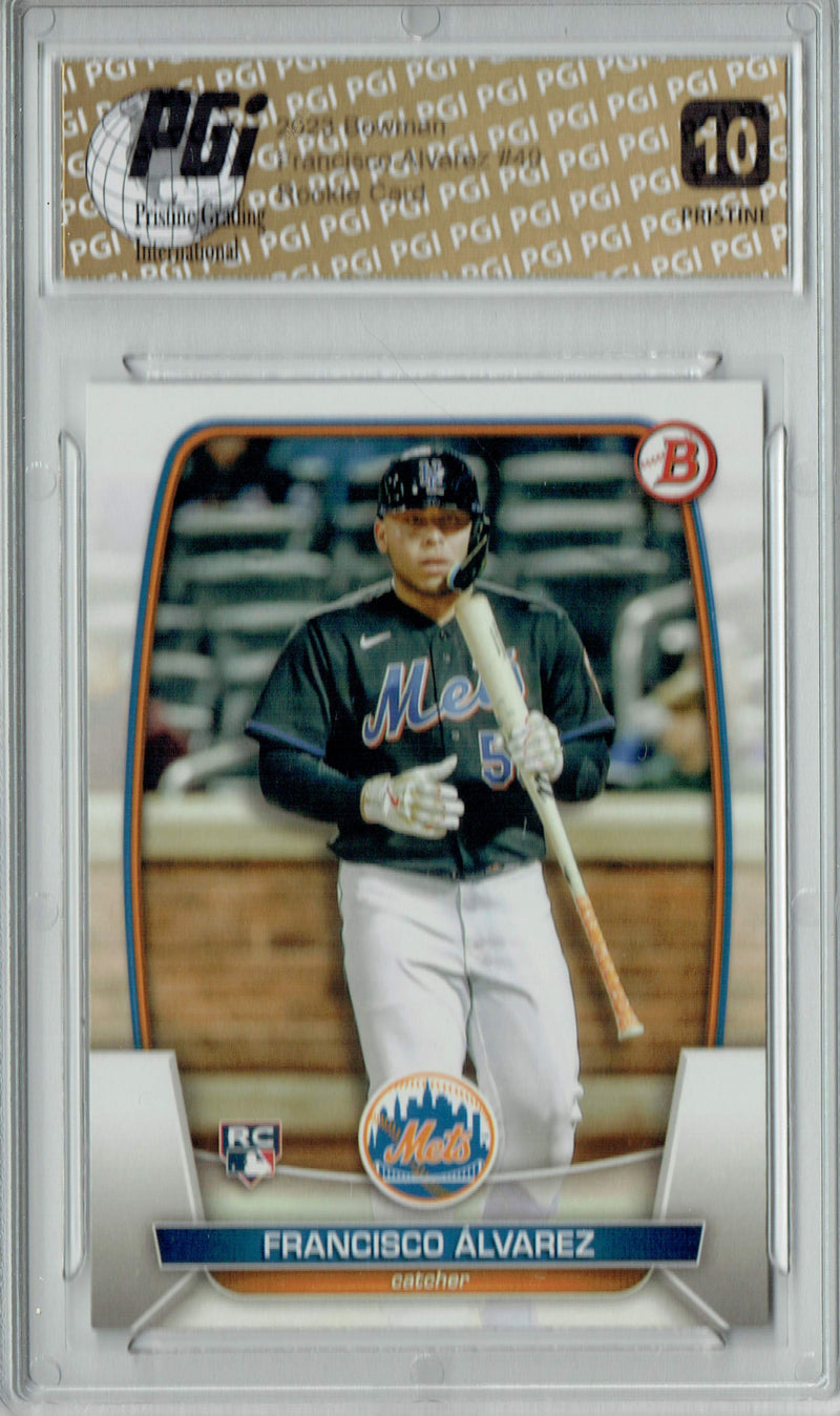 Francisco Alvarez 2023 Bowman #49 PRISTINE Rookie Card PGI 10