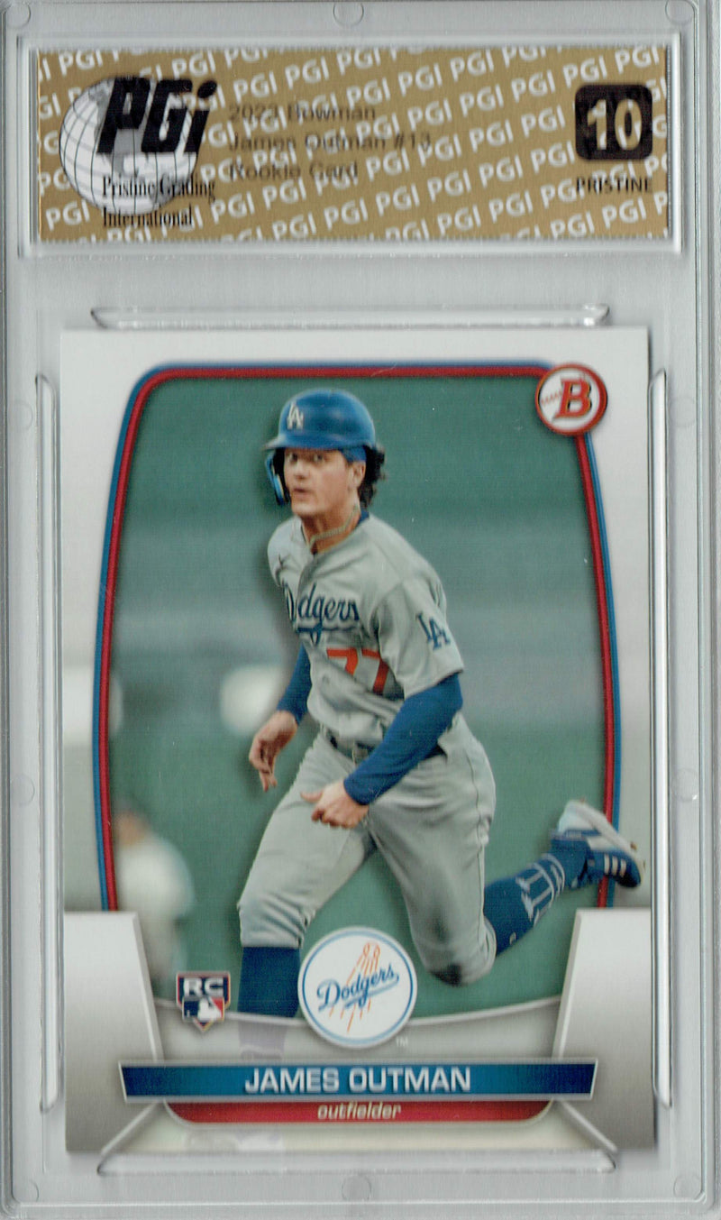 James Outman 2023 Bowman #13 PRISTINE Rookie Card PGI 10
