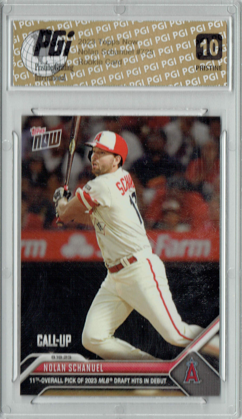 Nolan Schanuel 2023 Topps Now #725 PRISTINE Rookie Card PGI 10