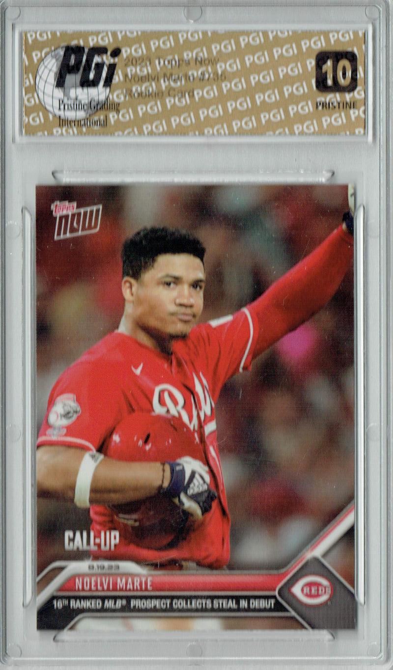 Noelvi Marte 2023 Topps Now #735 PRISTINE Rookie Card PGI 10