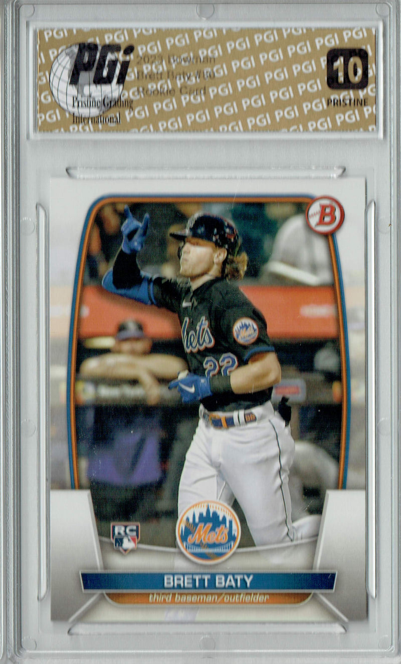 Brett Baty 2023 Bowman #80 PRISTINE Rookie Card PGI 10
