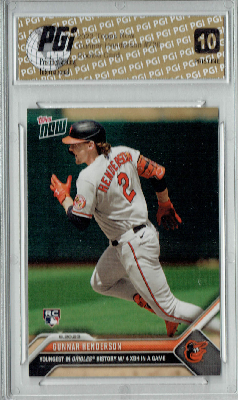 Gunnar Henderson 2023 Topps Now #738 PRISTINE Rookie Card PGI 10