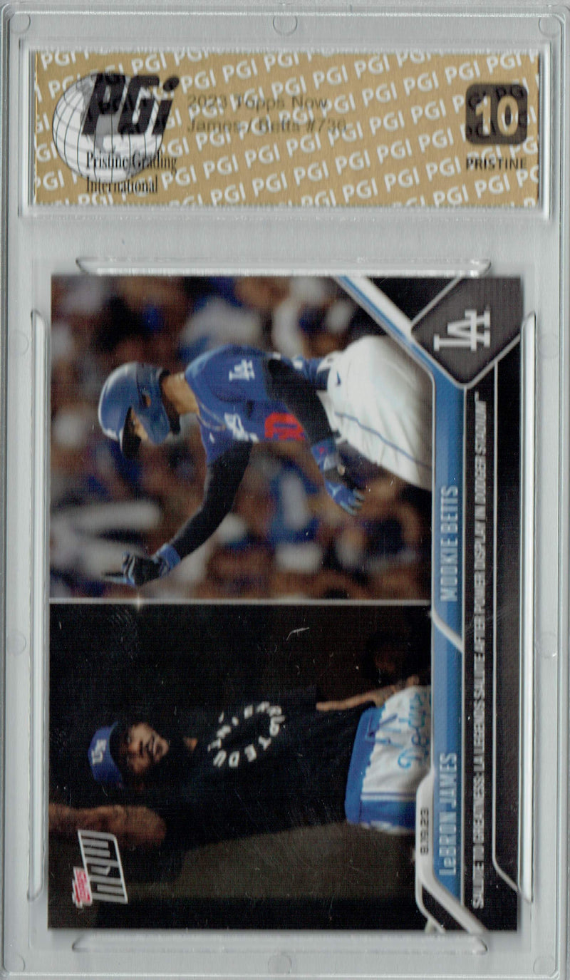 Mookie Betts / LeBron James 2023 Topps Now #736 PRISTINE Trading Card PGI 10