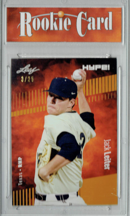Certified Mint+ Jack Leiter 2022 Leaf HYPE! #68 Gold Short Print, Only 25 Ever Made Rookie Card