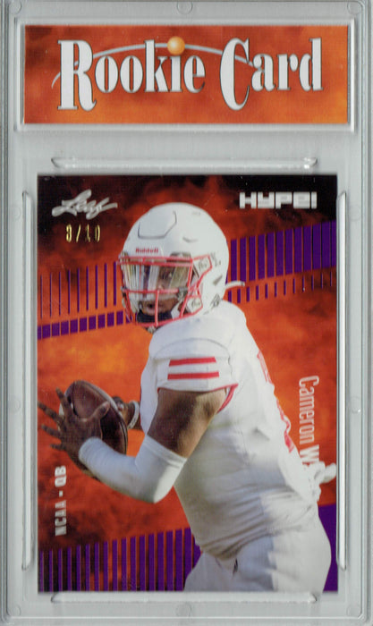 Certified Mint+ Cameron Cam Ward 2022 Leaf HYPE! #78 Purple Short Print Only 10 Ever Made Rookie Card