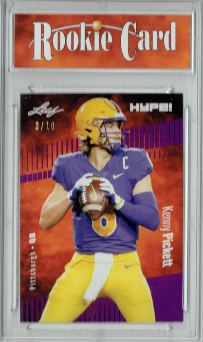 Certified Mint+ Kenny Pickett 2022 Leaf HYPE! #79A Purple Short Print Only 10 Ever Made Rookie Card