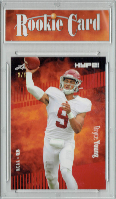 Certified Mint+ Bryce Young 2022 Leaf HYPE! #80A Red Short Print Only 5 Ever Made Rookie Card