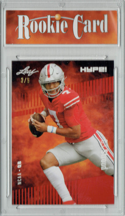 Certified Mint+ C.J. Stroud 2022 Leaf HYPE! #81A Red Short Print Only 5 Ever Made Rookie Card