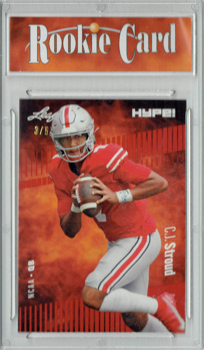 Certified Mint+ C.J. Stroud 2022 Leaf HYPE! #81 Red Short Print Only 5 Ever Made Rookie Card