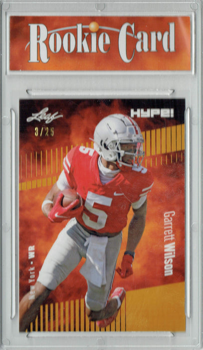 Certified Mint+ Garrett Wilson 2022 Leaf HYPE! #86 Gold Short Print, Only 25 Ever Made Rookie Card