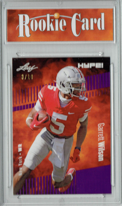 Certified Mint+ Garrett Wilson 2022 Leaf HYPE! #86 Purple Short Print Only 10 Ever Made Rookie Card