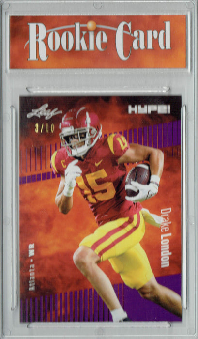 Certified Mint+ Drake London 2022 Leaf HYPE! #85 Purple Short Print Only 10 Ever Made Rookie Card