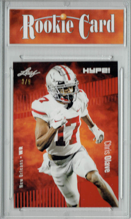 Certified Mint+ Chris Olave 2022 Leaf HYPE! #87 Red Short Print Only 5 Ever Made Rookie Card