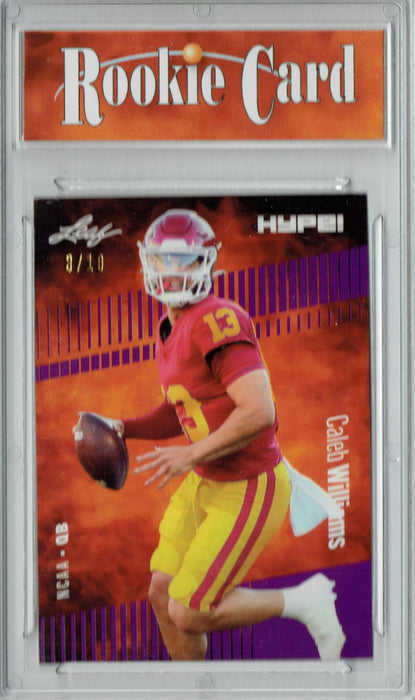 Certified Mint+ Caleb Williams 2022 Leaf HYPE! #96A Purple Short Print Only 10 Ever Made Rookie Card
