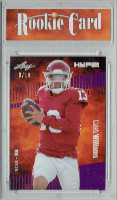 Certified Mint+ Caleb Williams 2022 Leaf HYPE! #96 Purple Short Print Only 10 Ever Made Rookie Card