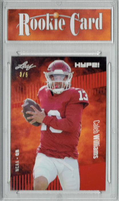 Certified Mint+ Caleb Williams 2022 Leaf HYPE! #96 Red Short Print Only 5 Ever Made Rookie Card